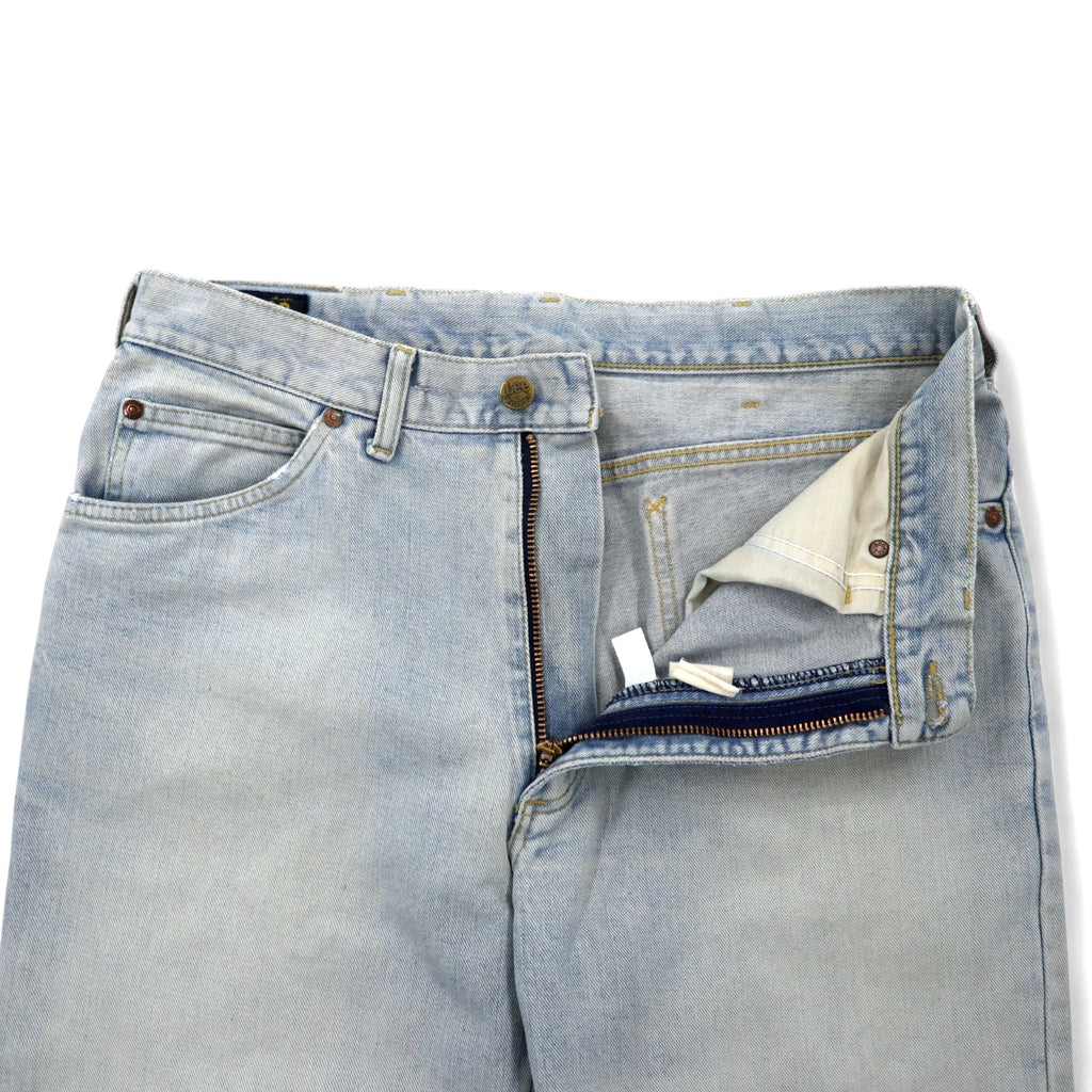 Lee RIDERS Denim pants L Blue Cotton Leather patch Zip fly