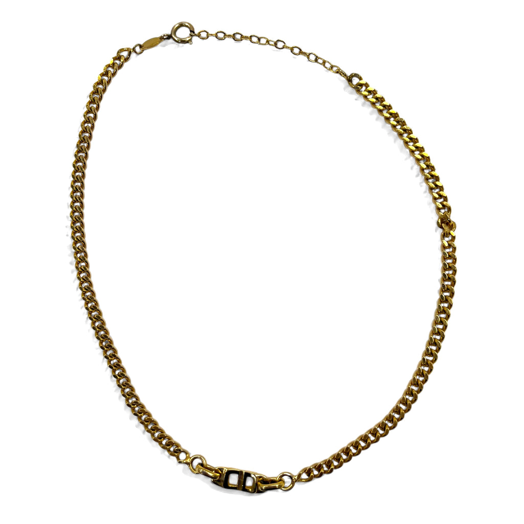 Christian Dior Made in Germany Vintage 2WAY Choker 2-Row Bracelet Kihei Gold CD Logo GERMANY Engraved