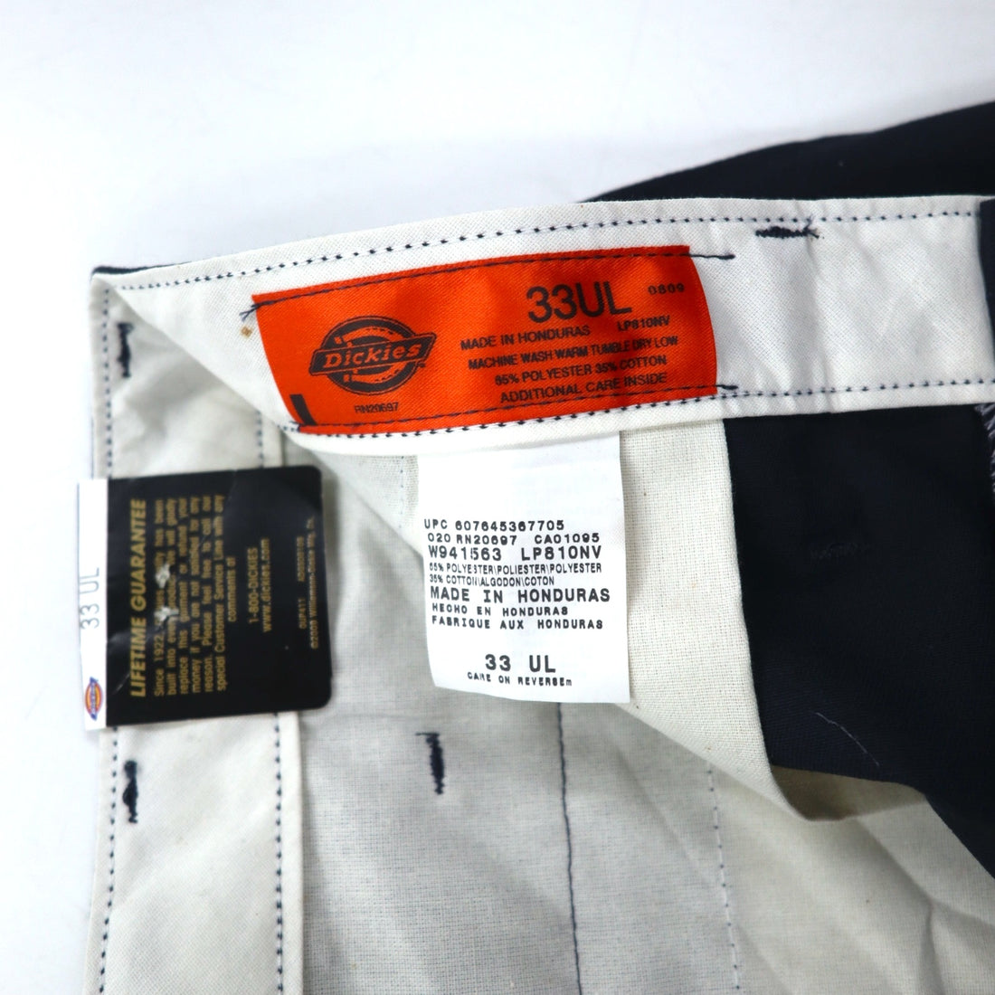 Dickies ワークパンツ チノパンツ L ネイビー リラックスフィット INDUSTRIAL FLAT FRONT PANT LP810 ホンジュラス製 未使用品