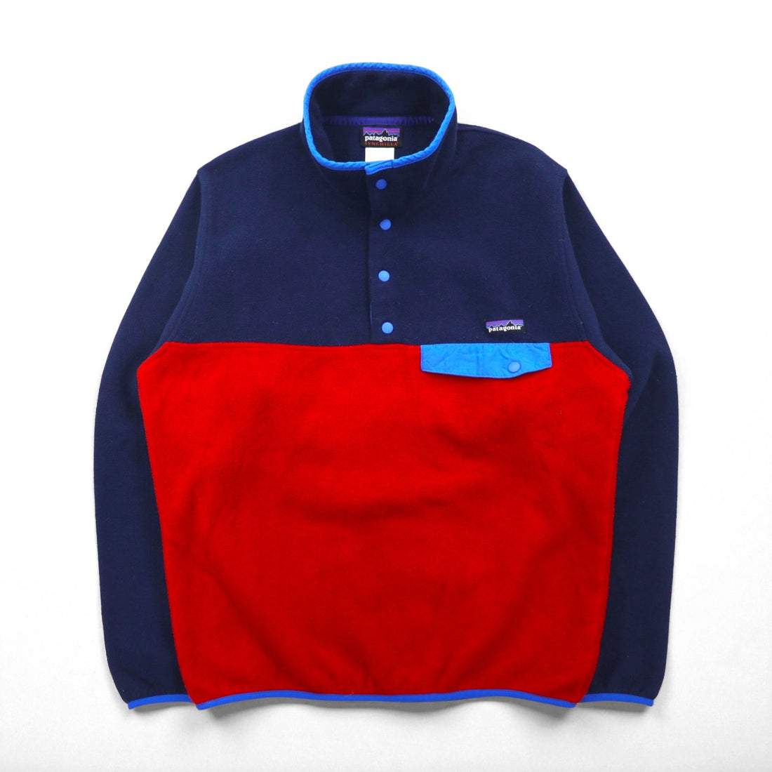 Patagonia Synchilla Half Snap-T Pullover Fleece Jacket, Size Small, Two-Tone, with Chest Pocket, 25580