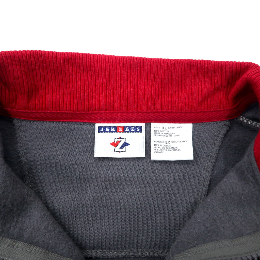 JERZEES ハーフジップ スウェット XL グレー コットン ビッグサイズ