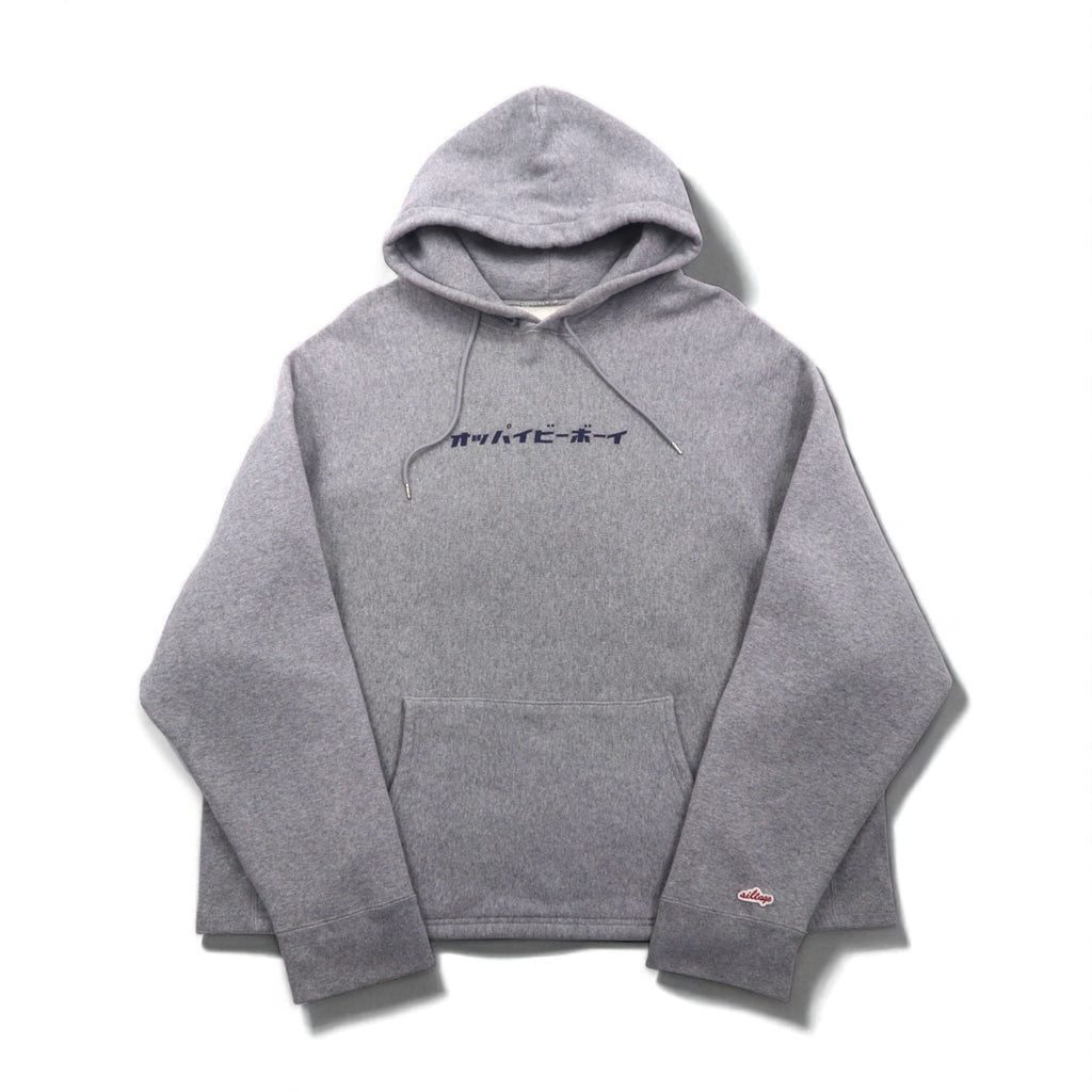 sillage Hanging Fleece Wide Hoodie, Free Size, Gray, Oppai B-Boy, Made in Japan