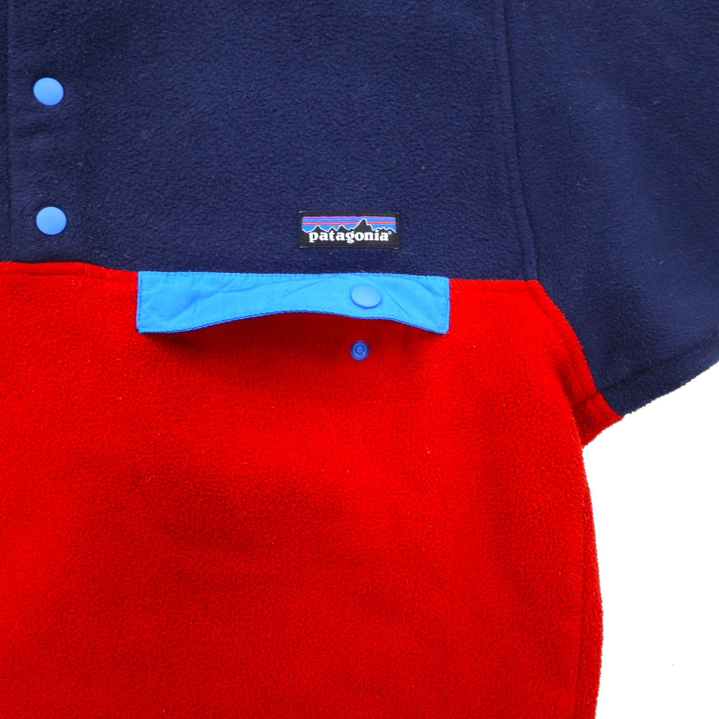 Patagonia Synchilla Half Snap-T Pullover Fleece Jacket, Size Small, Two-Tone, with Chest Pocket, 25580