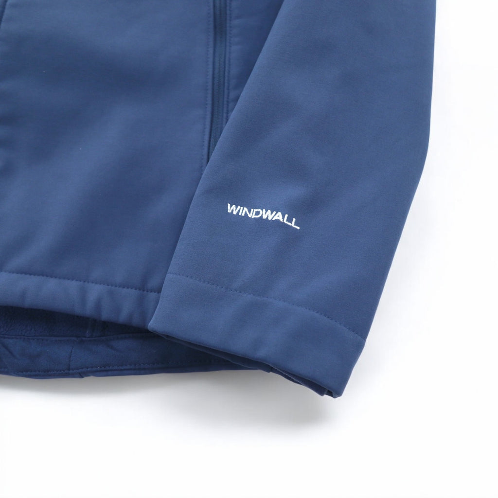 THE NORTH FACE Windwall WINDWALL Softshell Jacket L Navy Fleece Liner US Standard