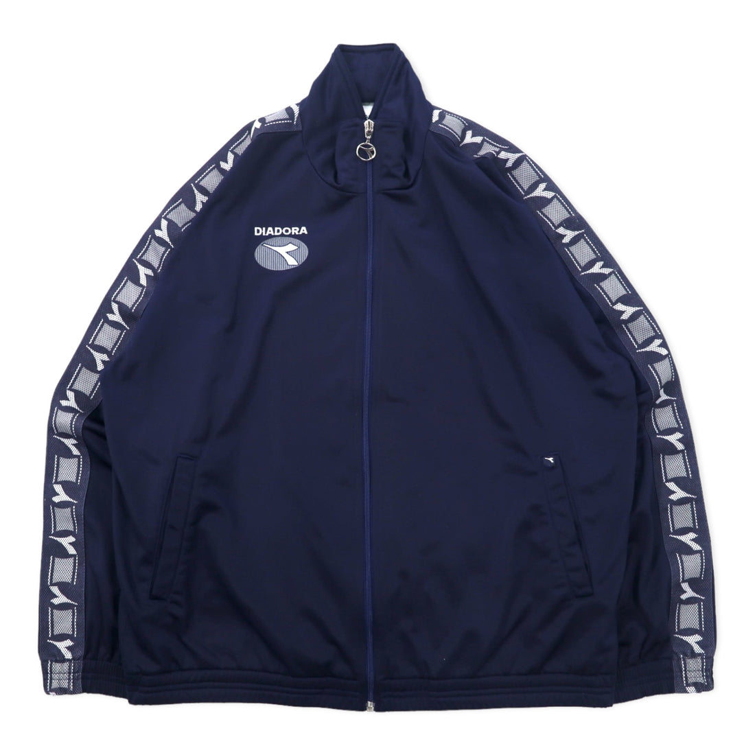 日本然リトテ-古着オンライン-DIADORA 00年代 トラックジャケット ジャージ L ネイビー ポリエステル テープロゴ-DIADORA 00's Track Jacket Jersey L Navy Polyester Tape Logo