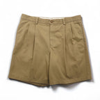 LLBean Classic Fit 2-Pleated Short Chino Pants, Size L, Beige, Cotton, 267791