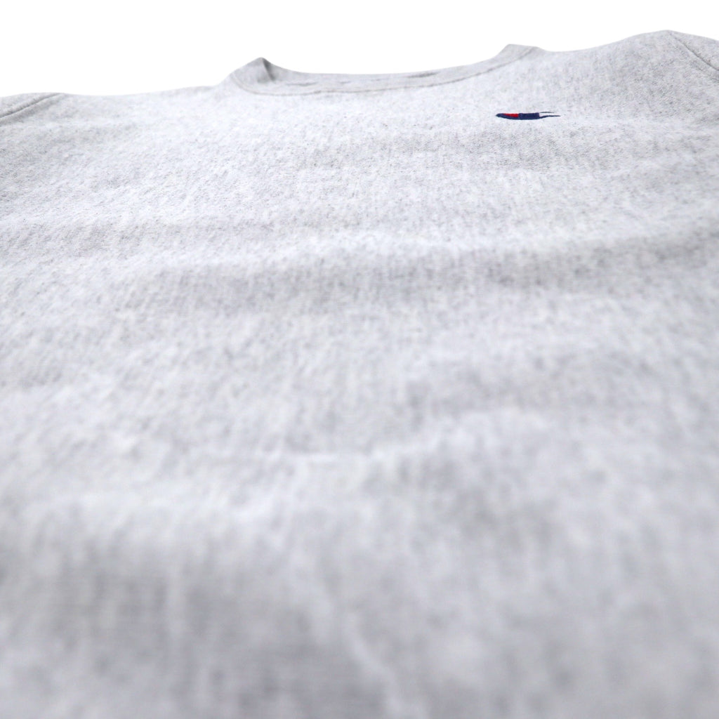 Champion リバースウィーブ スウェット M グレー コットン ロゴ 刺繍 青単タグ 復刻 REVERSE WEAVE