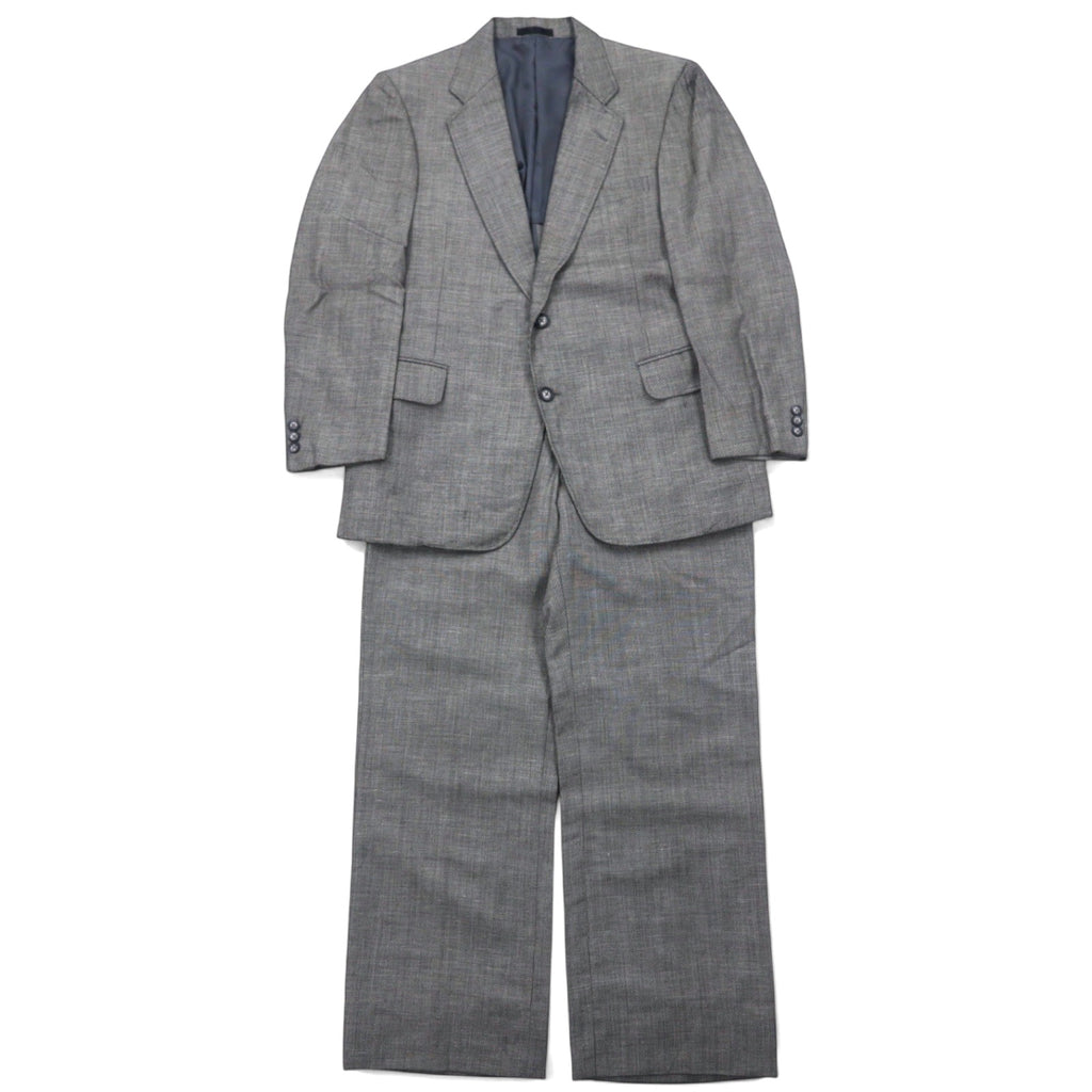 日本然リトテ-古着オンライン-Burberrys 2B スーツ セットアップ 170AB5 グレー ウール オールド-Burberrys 2B Suit Setup 170AB5 Gray Wool Vintage