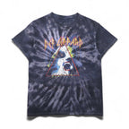 DEF LEPPARD Hysteria Rock Band T-Shirt, Size M, Gray, Tie-Dye, Bleach