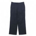 Aquasqutum Tuck Slacks Pants M Navy Cotton Made in Japan