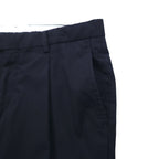 Aquasqutum Tuck Slacks Pants M Navy Cotton Made in Japan