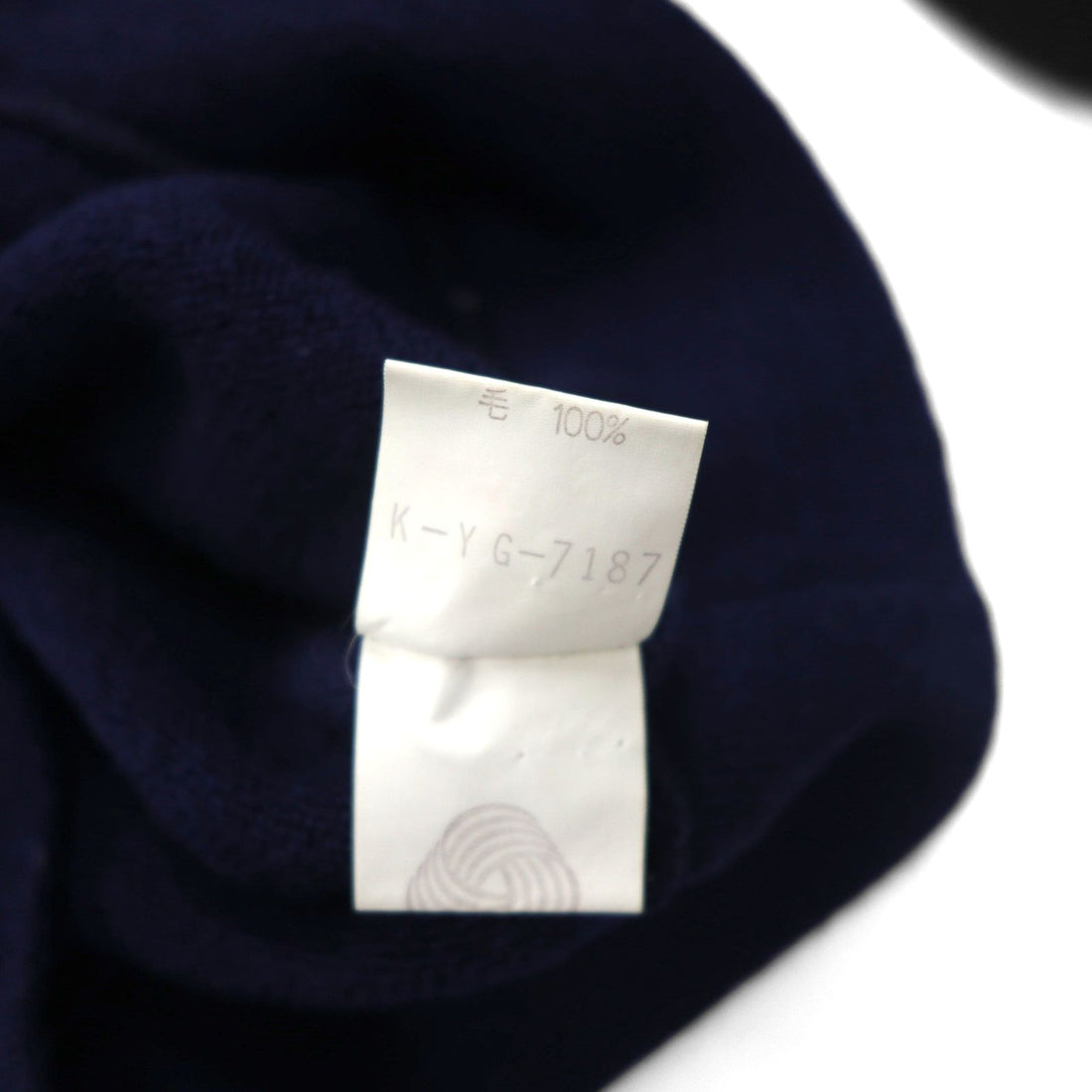 CHEMISE LACOSTE 80s Made in Japan V-neck knit sweater, size S, navy, one-point logo