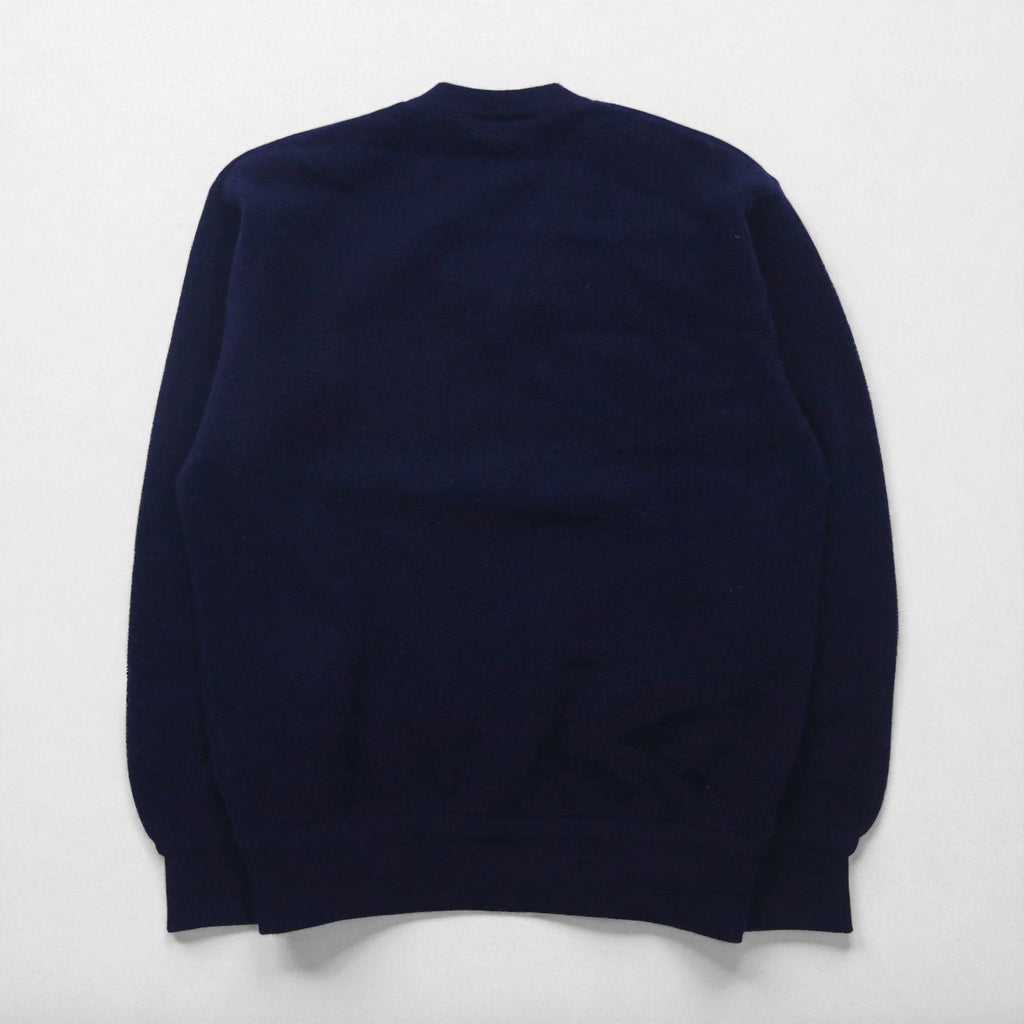 CHEMISE LACOSTE 80s Made in Japan V-neck knit sweater, size S, navy, one-point logo