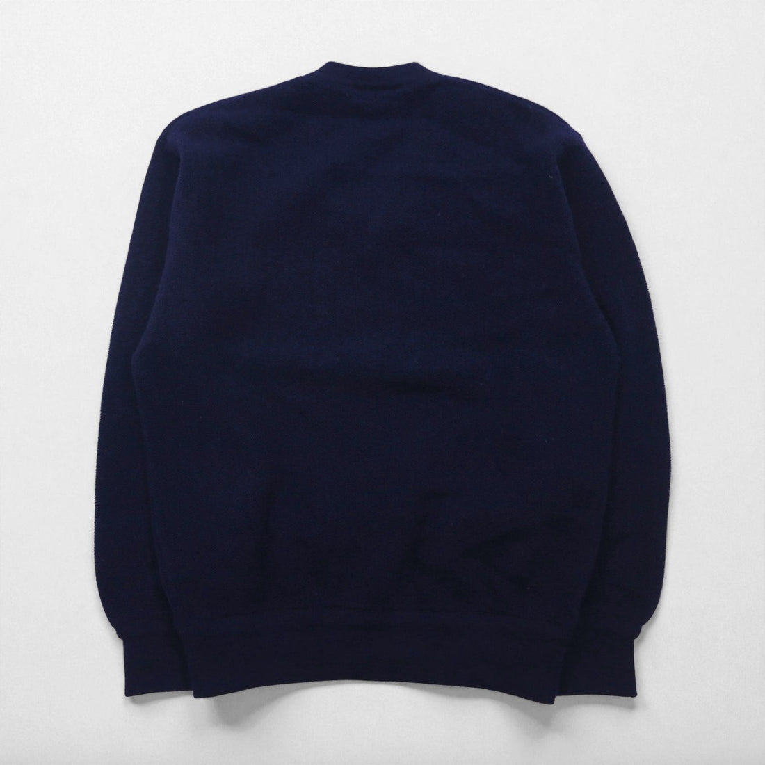 CHEMISE LACOSTE 80s Made in Japan V-neck knit sweater, size S, navy, one-point logo