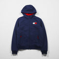TOMMY JEANS パデッド ジップアップジャケット マウンテンパーカー S ネイビー 中綿 DM0DM07120