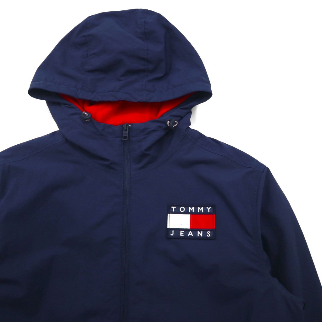 TOMMY JEANS パデッド ジップアップジャケット マウンテンパーカー S ネイビー 中綿 DM0DM07120