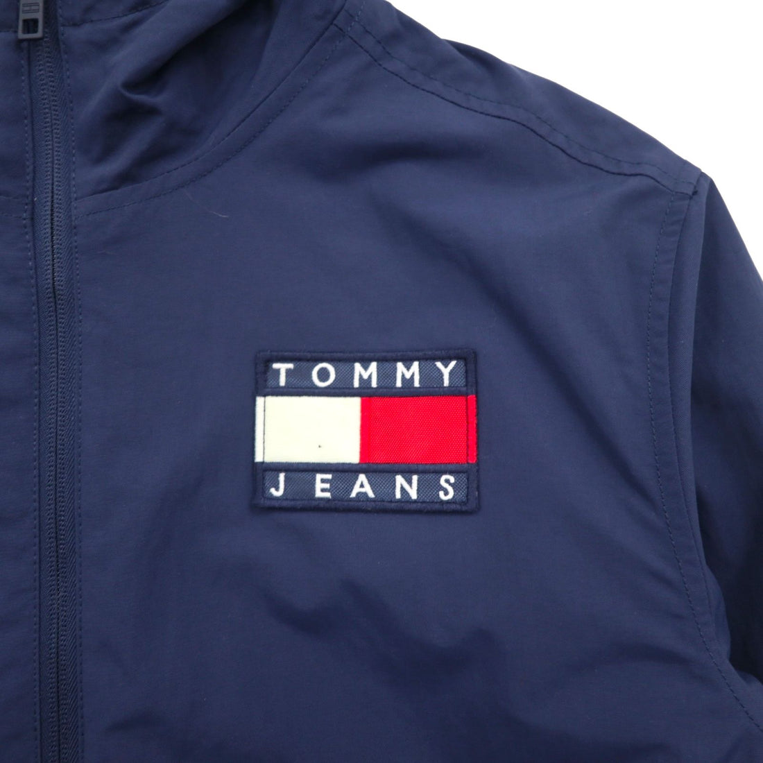 TOMMY JEANS パデッド ジップアップジャケット マウンテンパーカー S ネイビー 中綿 DM0DM07120