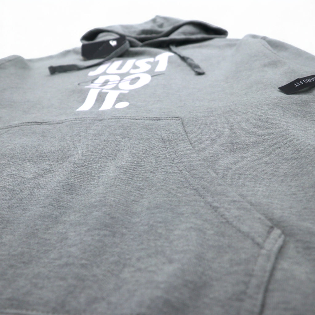 NIKE Pullover Hoodie L Grey JUST DO IT HOODIE 928717-063 Made in Pakistan Unused