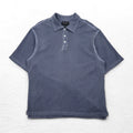 Eddie Bauer 90年代 ヴィンテージ加工 鹿の子 ポロシャツ L グレー コットン