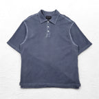 Eddie Bauer 90年代 ヴィンテージ加工 鹿の子 ポロシャツ L グレー コットン