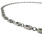 GIVENCHY Vintage Old 2WAY Necklace 3-Row Bracelet Silver Logo Motif