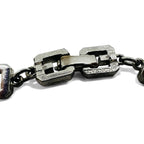 GIVENCHY Vintage Old 2WAY Necklace 3-Row Bracelet Silver Logo Motif