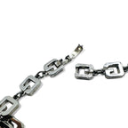 GIVENCHY Vintage Old 2WAY Necklace 3-Row Bracelet Silver Logo Motif