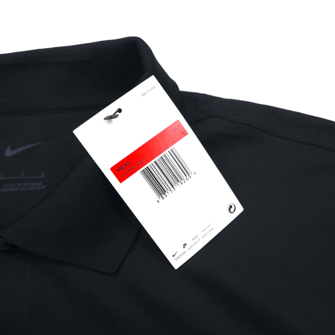 NIKE Tech Basic Dri-FIT Polo Shirt L Black Tech Basic Dri-FIT Polo 203690-010 Unused
