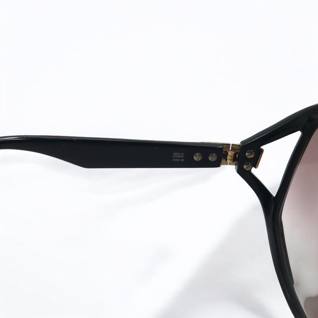 Christian Dior ドイツ製 オーバーサイズ サングラス ブラック グラデーション CDロゴ 2320A 90
