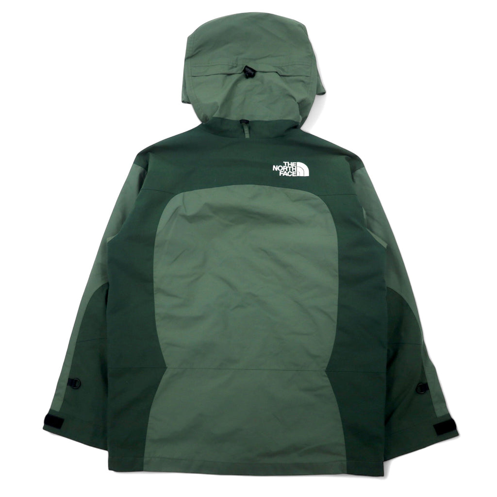 THE NORTH FACE GORE-TEX Mountain Parka M Khaki Nylon Waterproof Zip-in-Zip Double Zipper International Standard