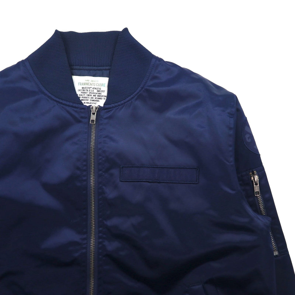 MAJESTIC ナイロン MA-1 フライトジャケット M ネイビー 中綿 XM23-MAJ-0010-NVY5 nano universe別注