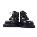 GUCCI レースアップ ショートブーツ チャッカブーツ 23.5cm ブラウン レザー 104 0153 イタリア製