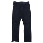 日本然リトテ-古着オンライン-LEVI'S PREMIUM ビッグE ダメージ加工 スキニージーンズ ブラック デニムパンツ 29 コットン カットオフ 501 SKINNY BLACK LISTED 29502-0072-LEVI'S PREMIUM Big E Distressed Skinny Jeans Black Denim Pants 29 Cotton Cutoff 501 SKINNY BLACK LISTED 29502-0072