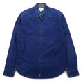 TIMBERLAND denim button-down shirt, M, indigo, blue, one-point logo embroidery