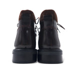 GUCCI レースアップ ショートブーツ チャッカブーツ 23.5cm ブラウン レザー 104 0153 イタリア製
