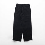 LANVIN 80年代 日本製 2タック ワイド コーデュロイ スラックス パンツ M ブラック