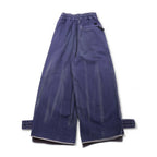KAPITAL Repairman Track Pants, 12.5oz Broken Denim East, Flight Pants, Navy, Size L