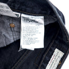 LEVI'S PREMIUM ビッグE ダメージ加工 スキニージーンズ ブラック デニムパンツ 29 コットン カットオフ 501 SKINNY BLACK LISTED 29502-0072