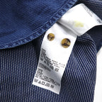 TIMBERLAND denim button-down shirt, M, indigo, blue, one-point logo embroidery