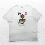 POLO RALPH LAUREN Polo Bear T-shirt, XL, white, cotton, made in Peru