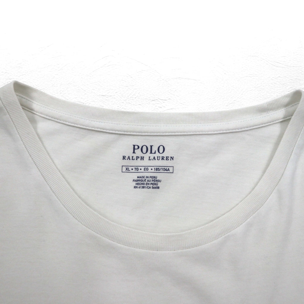 POLO RALPH LAUREN Polo Bear T-shirt, XL, white, cotton, made in Peru