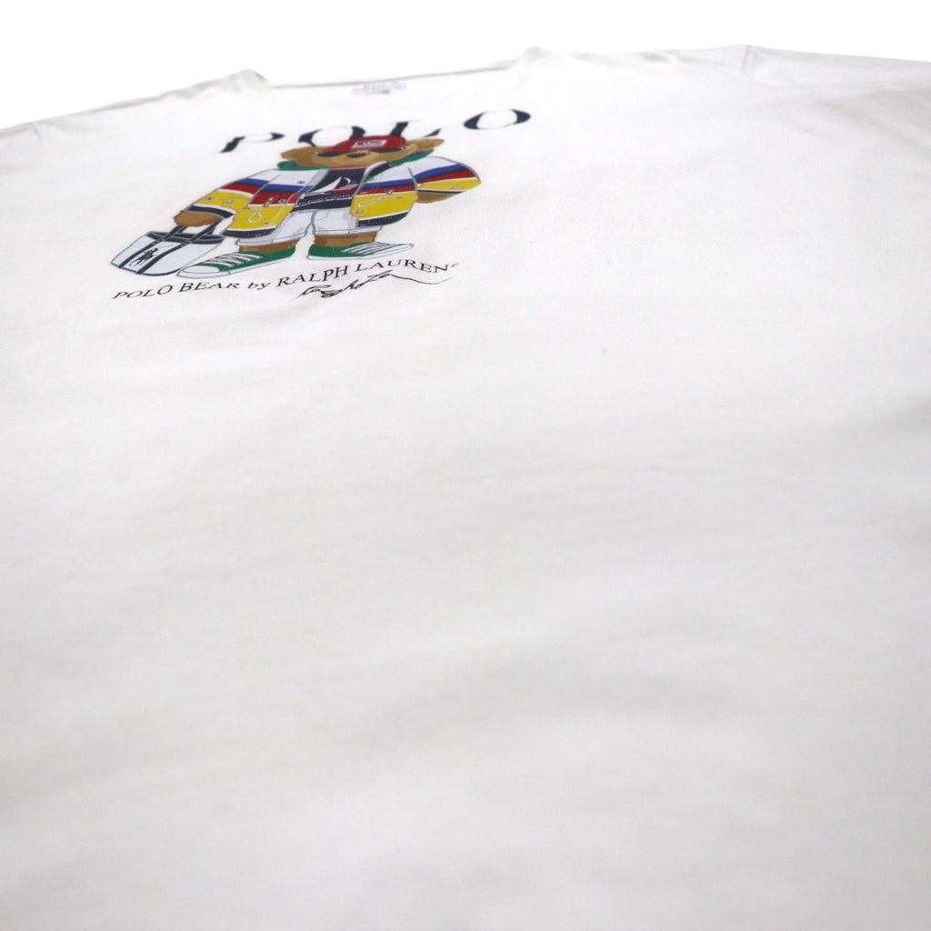 POLO RALPH LAUREN Polo Bear T-shirt, XL, white, cotton, made in Peru