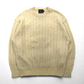 CHAPS RALPH LAUREN 90年代 フィッシャーマン アラン ニット セーター L 生成り ウール ケーブル編み