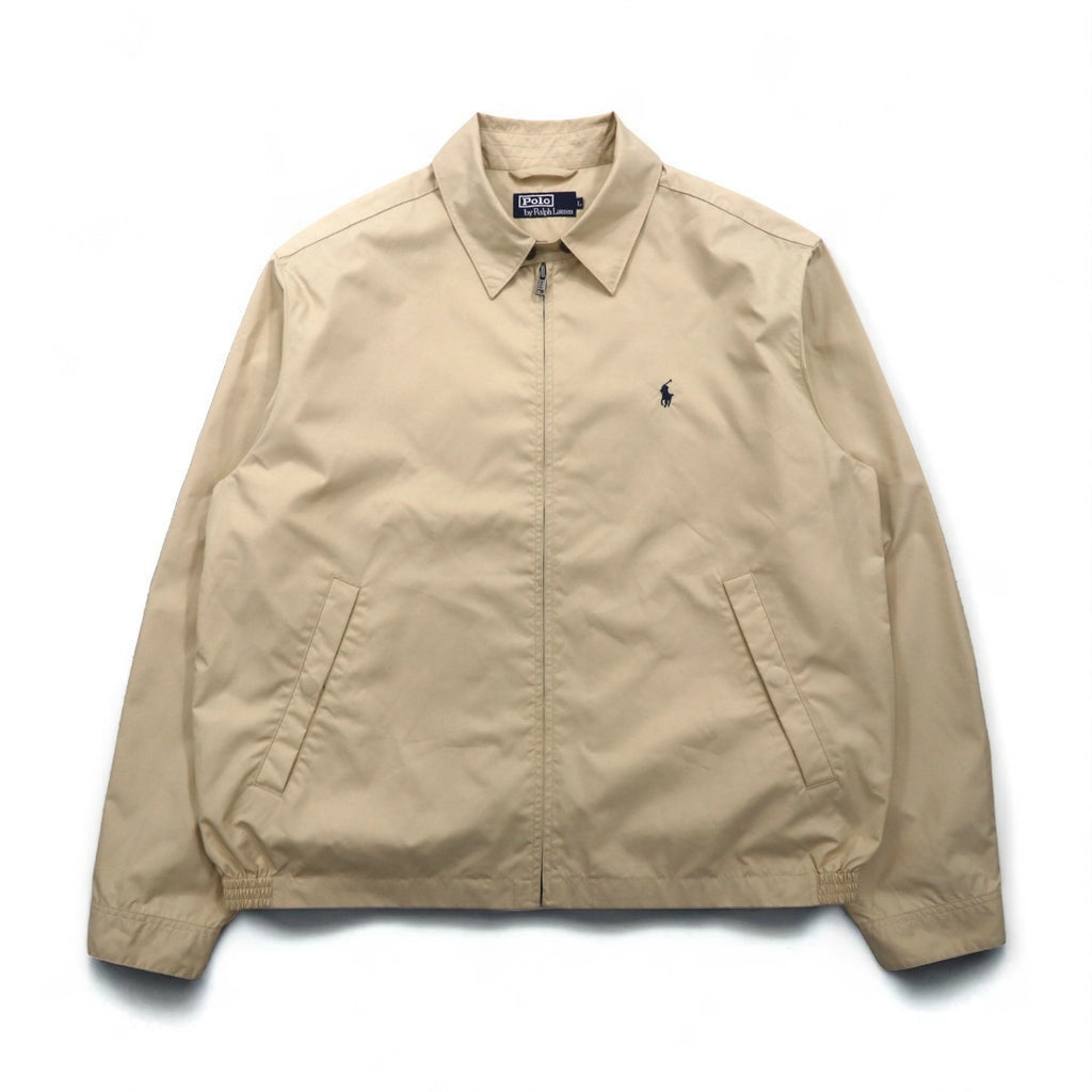 Polo by Ralph Lauren 90s Harrington Swing Jacket, Beige, Large, with Small Pony Embroidery