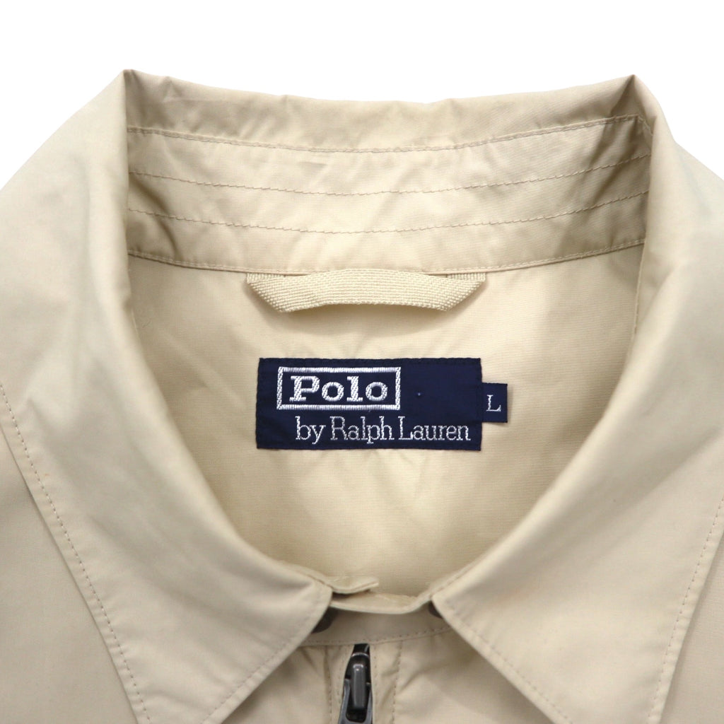 Polo by Ralph Lauren 90s Harrington Swing Jacket, Beige, Large, with Small Pony Embroidery