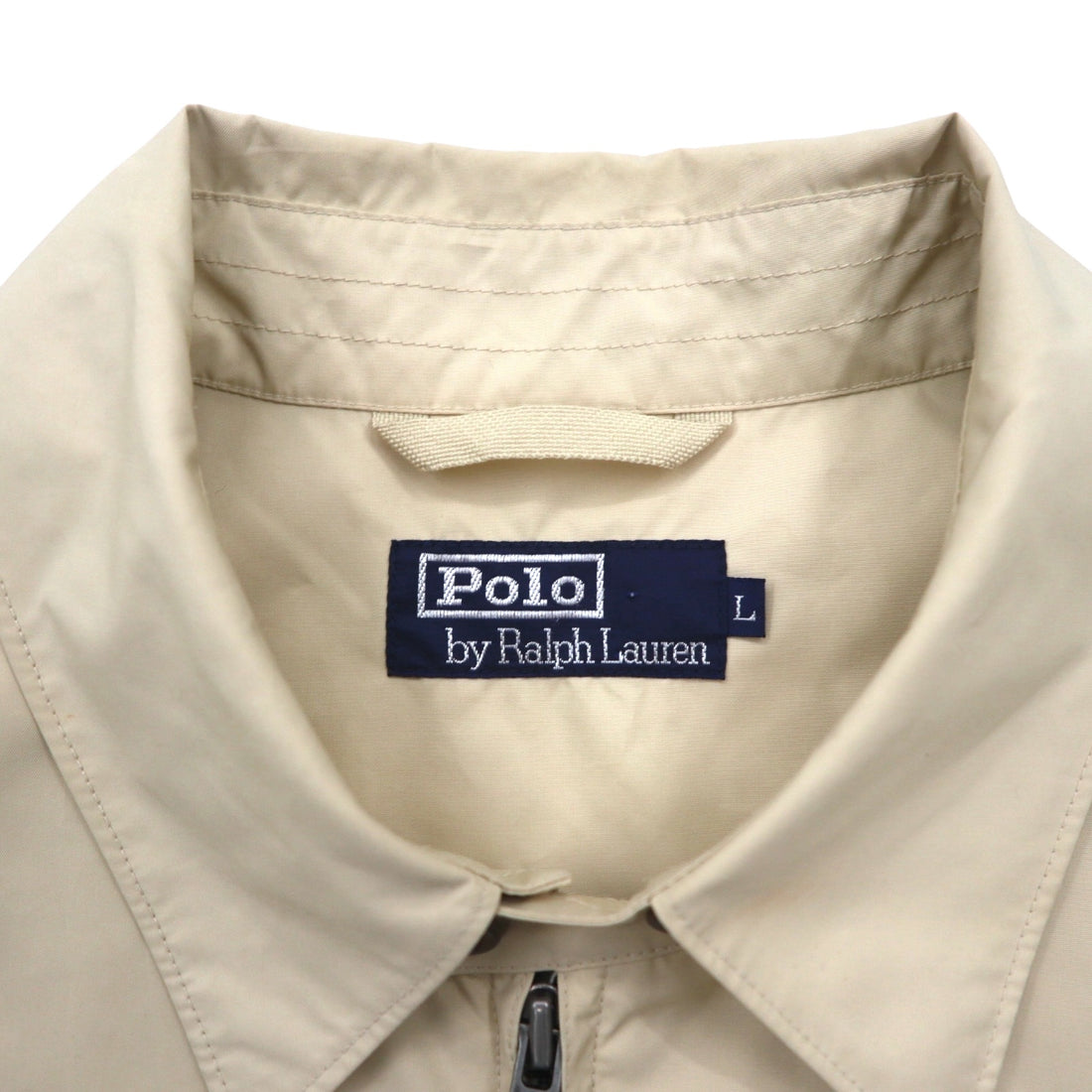Polo by Ralph Lauren 90s Harrington Swing Jacket, Beige, Large, with Small Pony Embroidery