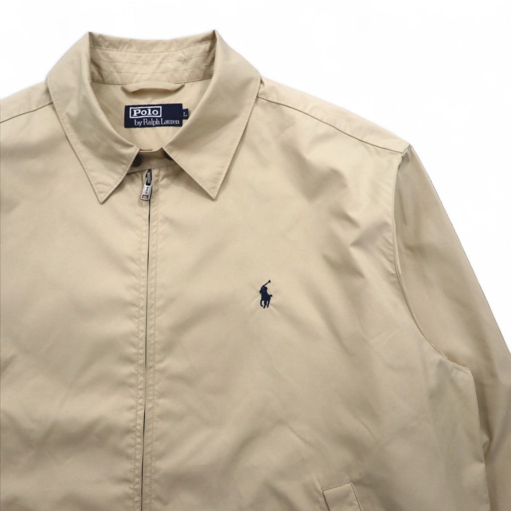 Polo by Ralph Lauren 90s Harrington Swing Jacket, Beige, Large, with Small Pony Embroidery