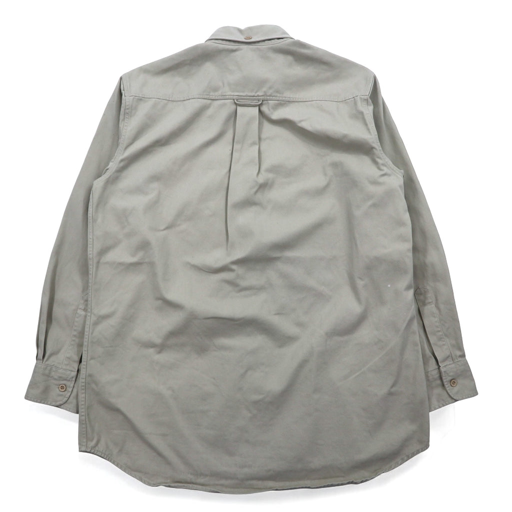 SAINT JAMES ボタンダウン チノワークシャツ M ベージュ コットン