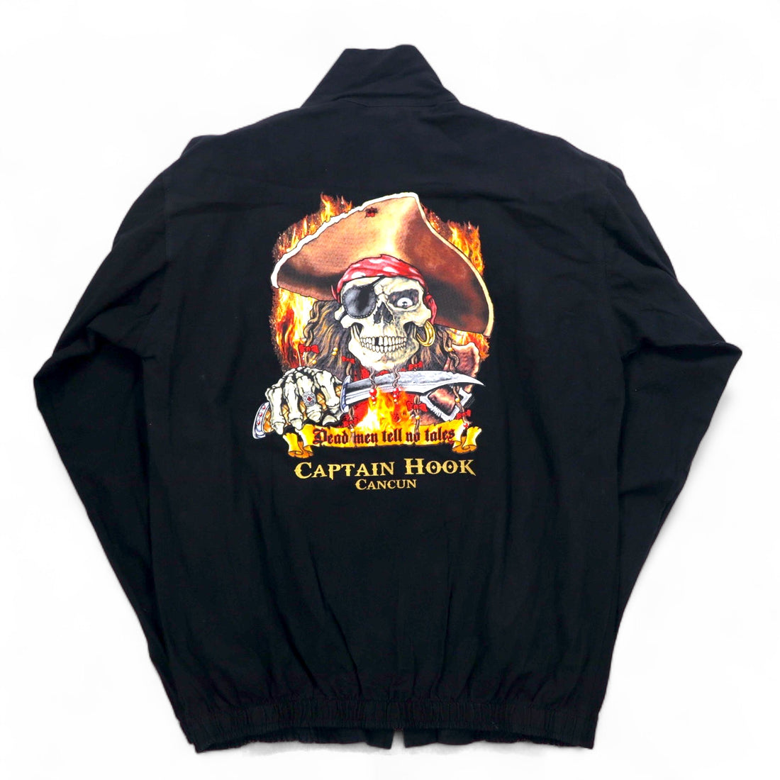 Vintage 90s Mexico Made Skull Zip-Up Jacket Captain Hook CANJUN Zip-up Jacket L Skull COTTON MAX