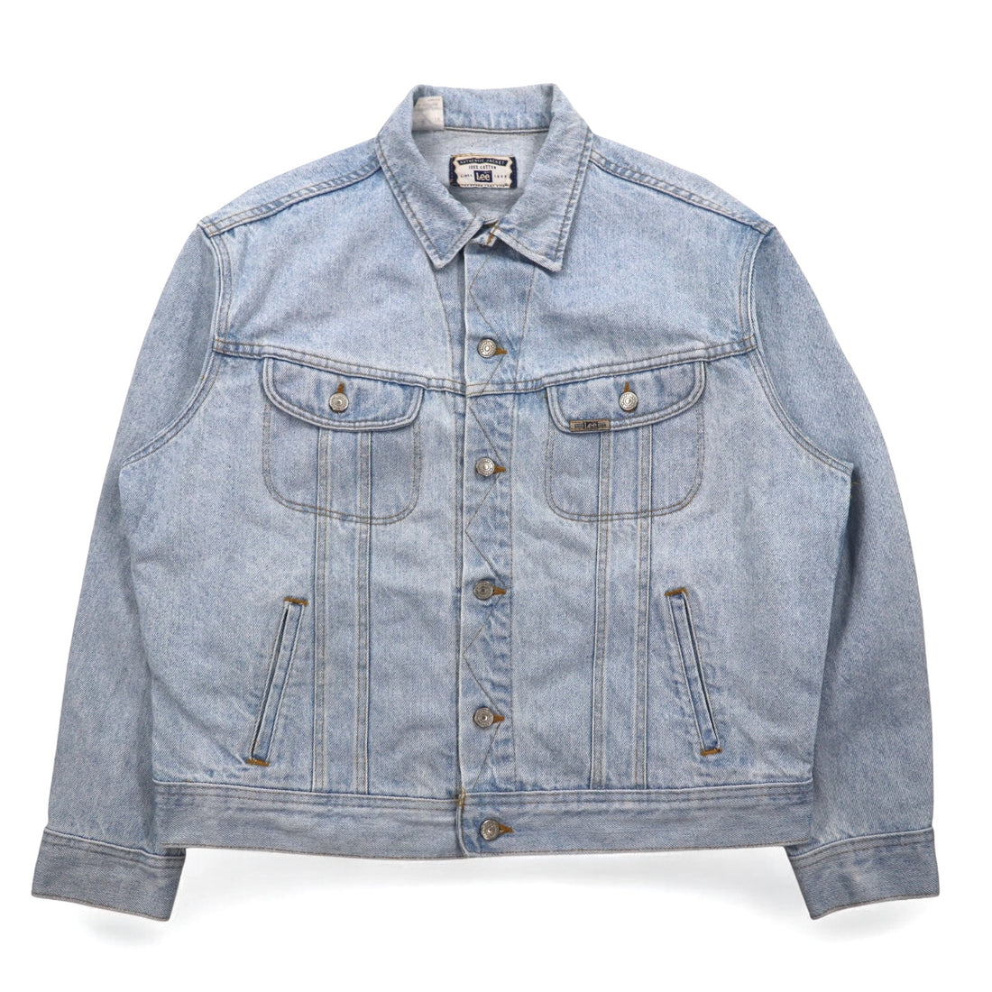 Lee 90年代 USA製 AUTHENTIC JACKET デニムジャケット Gジャン L ブルー アイスウォッシュ